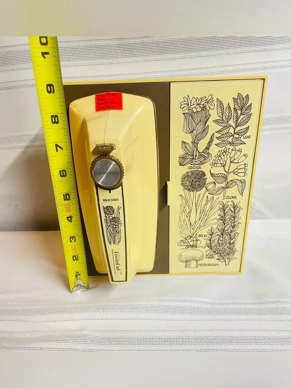 Vintage MCM Sears Counter Craft Solid State Hand Mixer with Storage Case WORKS